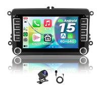 ACAVICA 7" Android 15 Car Stereo 4+64G Radio for VW Amarok Beetle Caddy Polo Golf Passat Seat Skoda Touran Vento, Wireless CarPlay Android Auto, Bluetooth5.4 WiFi 6, GPS Navi, DSP, FM/RDS, HD Camera