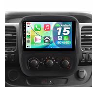 ACAVICA Android 15 Sat Nav for Opel Vivaro B, Renault Trafic MK3, Fiat Talento MK2, Mitsubishi Express, Nissan NV300, Wireless CarPlay Android Auto, BT5.4 WiFi 6, 4+64GB, 9" IPS, GPS, DSP, FM/RDS