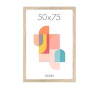 Acaza Picture Frame 50 x 75 cm Light Oak, Wall Decoration for Posters, Photos, Puzzles & Prints, Large Wooden Frame with Plexiglass (19,69" x 29,53 Inch)