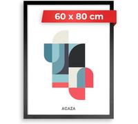 ACAZA Picture Frame 60 x 80cm Black, Wall Decoration for Posters, Photos, Puzzles & Prints, Wood Frame with Plexiglass, (23.6 x 31.5 inch)