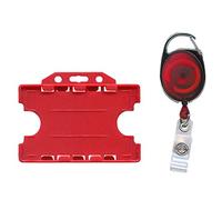 ACB ACBL-OS-2025 Premier Badge Reel and Double Sided Id Card Holder - Red