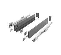 GTV Axis Pro Drawer System – Full Extension, Soft-Close, 40 kg, Anthracite, 500×86 mm