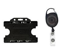 ACB Ltd Premier Badge Reel & Double Sided Id Card Holder (Black)