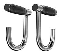 ACBEE Upgrated Pull Up Assistance Resistance Bands Handles, Unique Steel Stretch Elastic Exercises Band Attachment Handles with Rubber for Pull-up Bars Workouts Home Gym (Rubber Metal Handles)