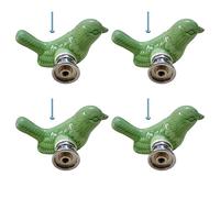Acbmveen 4Pack Green Cute Bird Design Cabinet Door Knobs, Ceramic Drawer Knobs, Vintage Cupboard Pull Handle (Green)
