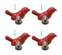 Acbmveen 4Pack Green Cute Bird Design Cabinet Door Knobs, Ceramic Drawer Knobs, Vintage Cupboard Pull Handle