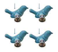 Acbmveen 4Pack Green Cute Bird Design Cabinet Door Knobs, Ceramic Drawer Knobs, Vintage Cupboard Pull Handle (Blue)