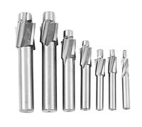 Acbmveen 7Pcs M3-M12 Counterbore Milling Cutter High Speed Steel Pilot Slotting Tool End Mill Slot Drill Bit Set