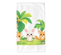 Acbnsll A Happy Paradise for Small Animals Printed Towel Towels 27.5x16in Skin-Friendly Absorbent Fluffy and Soft for Bathroom, Beach, Outdoors