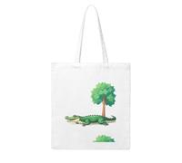 Acbnsll Alligator under the maple tree Printing Woman Canvas Tote Bag Strong and durable for traveling, shopping, Daily One Size