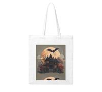 Acbnsll Bats and Haunted Houses Printing Woman Canvas Tote Bag Strong and durable for traveling, shopping, Daily One Size