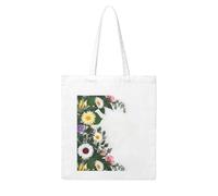 Acbnsll Beautiful five-color flowers Printing Woman Canvas Tote Bag Strong and durable for traveling, shopping, Daily One Size