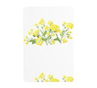 Acbnsll Beautiful light yellow rapeseed flowers Printed Tin decorative painting 8x12in Made of tinplate, wear-resistant and durable