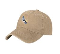 Acbnsll Black Pigeon on Wheat Printed Washed Cowboy Baseball Cap for Adults - Stylish and Breathable Hat, Natural, One size