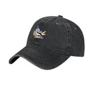 Acbnsll Black Pigeon on Wheat Printed Washed Cowboy Baseball Cap for Adults - Stylish and Breathable Hat