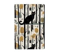 Acbnsll Cat in the woods Printed Tin decorative painting 8x12in Made of tinplate, wear-resistant and durable