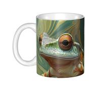 Acbnsll Close-up of a smoky-colored frog Printed mug ceramic Mugs for cappuccino, latte, cereal, yogurt, milk, hot or cold drinks Micro-wave oven