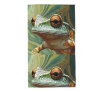 Acbnsll Close-up of a Smoky-Colored Frog Printed Towel Towels 27.5x16in Skin-Friendly Absorbent Fluffy and Soft for Bathroom, Beach, Outdoors