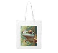 Acbnsll Close-up of a smoky-colored frog Printing Woman Canvas Tote Bag Strong and durable for traveling, shopping, Daily One Size