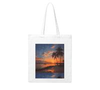 Acbnsll Coconut groves on the beach Printing Woman Canvas Tote Bag Strong and durable for traveling, shopping, Daily One Size