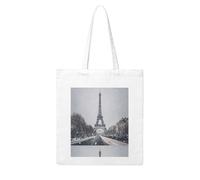 Acbnsll Eiffel Tower on a snowy day Printing Woman Canvas Tote Bag Strong and durable for traveling, shopping, Daily One Size