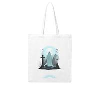 Acbnsll Ghost in front of the cemetery Printing Woman Canvas Tote Bag Strong and durable for traveling, shopping, Daily One Size
