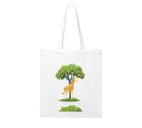 Acbnsll Giraffe by the pear tree Printing Woman Canvas Tote Bag Strong and durable for traveling, shopping, Daily One Size