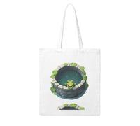 Acbnsll Little frog at the bottom of the well Printing Woman Canvas Tote Bag Strong and durable for traveling, shopping, Daily One Size