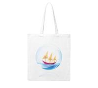 Acbnsll Origami boat in the crystal ball Printing Woman Canvas Tote Bag Strong and durable for traveling, shopping, Daily One Size