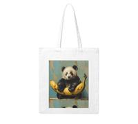 Acbnsll Panda on a banana Printing Woman Canvas Tote Bag Strong and durable for traveling, shopping, Daily One Size