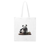 Acbnsll Panda sitting on wood Printing Woman Canvas Tote Bag Strong and durable for traveling, shopping, Daily One Size