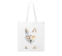 Acbnsll Pearl Fox Mask Printing Woman Canvas Tote Bag Strong and durable for traveling, shopping, Daily One Size