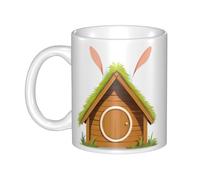 Acbnsll Rabbit ears on the hut Printed mug ceramic Mugs for cappuccino, latte, cereal, yogurt, milk, hot or cold drinks Micro-wave oven