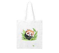 Acbnsll Red panda surrounded by bamboo leaves Printing Woman Canvas Tote Bag Strong and durable for traveling, shopping, Daily One Size