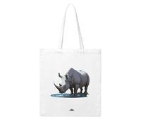 Acbnsll Rhino drinking water by the river Printing Woman Canvas Tote Bag Strong and durable for traveling, shopping, Daily One Size