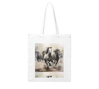 Acbnsll The galloping wild horse Printing Woman Canvas Tote Bag Strong and durable for traveling, shopping, Daily One Size