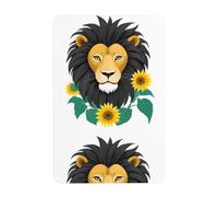 Acbnsll The lion among the sunflower Printed Tin decorative painting 8x12in Made of tinplate, wear-resistant and durable