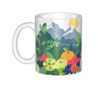 Acbnsll Wild fruits on the mountain Printed mug ceramic Mugs for cappuccino, latte, cereal, yogurt, milk, hot or cold drinks Micro-wave oven