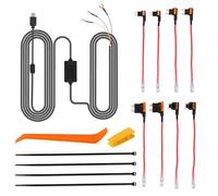 ACC Dash Cam Hardwire Kit, Dashcam Usb Cable Wire Kit with 8-Fuse Full Circuit Ideal for 12V-24V Vehicle, 24/7 Parking Mode