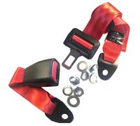 ACC Parts Adjustable Red Lap Seat Belt for Wheelchair and Mobility Scooter - Max length is153cm and Comes with EASY RELEASE Push Button Buckle, Bolts and Nuts Kit and 21mm Stainless Steel Tongue