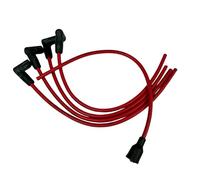 ACC Parts HT Ignition Lead Set Compatible with MGA MGB MG Midget Morris Minor Triumph TR2 TR3 TR4 - 7mm High Suppression Red Silicone Cable - Classic Car Spark Plug Wire Set - GHT102