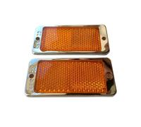 ACC Parts Side Reflector Amber Lens Set Compatible with MG MGB MGC Triumph Spitfire GT6 - Lucas L841 RER22 Style Safety Marker Light - 2 Piece Replacement - OEM 90608223