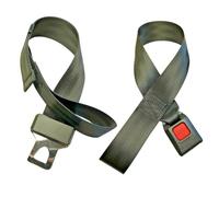 ACC Parts Wheelchair Seatbelt - Heavy-Duty Safety Lap Strap for Wheelchairs, Scooters & Stretchers, Premium Webbing, Easy Release Push Button Buckle and Stainless Steel Tongue with Loop End Design