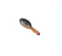 Acca Kappa Pneumatic Kobite Wood Oval Brush with Boar Bristles and Nylon Monofiliament, Travel Size