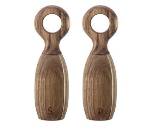 Accacia Salt and Pepper Shakers Brown one size