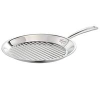 ACCADEMIA LAGOFUSION 011116930128 Grill Pan 28 cm Stainless Steel 18/10 for All Heat Sources Including Induction Italy 25 Year Guarantee
