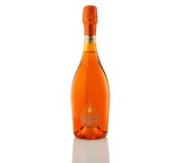 Accademia Prosecco Bottle Rainbow Collection Wine Gift 75cl | Ideal Birthday, Christmas, Anniversary, Celebration, Occasion, Wedding Present - (Orange)