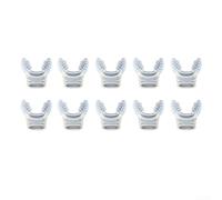 Accarugty 10PCS Silicone Snorkel Mouthpiece, Soft Anti-Slip Diving Regulator Bit, Comfortable Seal For Scuba Diving And Snorkelling, Clear Replacement Accessesory(Transparent)
