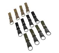Accarugty 12 Pcs Water Bottle Clips, Nylon Webbing Carabiner Holder With Double Lock Buckle, Lightweight 20G Strap For Camping Hiking Cycling Backpack Belt, Green