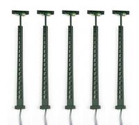 Accarugty 5 Pcs N Scale Lattice Mast Lights For Model Railway Layouts, 3V LED Lamps With Resistors For 12-16V Connection, Metal Building Accessories